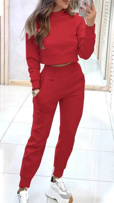 CONJUNTO JERSEY DE CUELLO ALTO Y PANTALON, IDEAL PARA OTOÑO E INVIERNO
