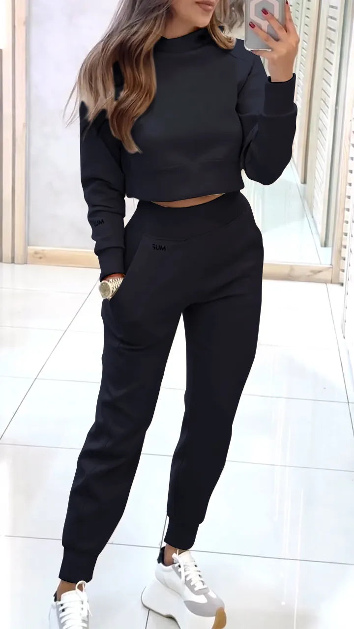 CONJUNTO JERSEY DE CUELLO ALTO Y PANTALON, IDEAL PARA OTOÑO E INVIERNO