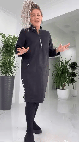 VESTIDO DEPORTIVO - MANGA LARGA CON CREMALLERA