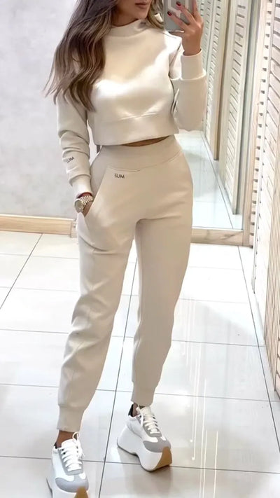 CONJUNTO JERSEY DE CUELLO ALTO Y PANTALON, IDEAL PARA OTOÑO E INVIERNO